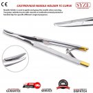 Dental Needle Holder 14CM Castroviejo TC Curve Surgical Instruments CE UK SYZE