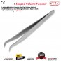 L Shaped Volume Tweezers Dental Surgical Serrated Diagnostic Forceps Veterinary