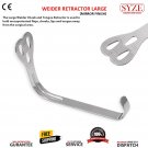 SYZE New Surgical Cheek Weider Tongue Retractor Large Mirror Finish Dental Tool