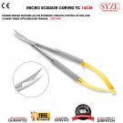 Castroviejo Micro Scissors Curved SURGICAL DENTAL EYE INSTRUMENTS SYZE UK