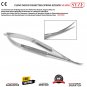 Dental Ophthalmic Micro Dissecting Curved Spring Scissors 14.5CM Stainless Steel