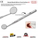 Dental Mouth Mirror Front Surface #5 with Chrome Finish Handle Dentist instrument