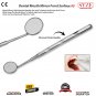 Dental Mouth Mirror Front Surface #5 with Chrome Finish Handle Dentist instrument