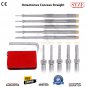 6 Pcs Set Osteotomes Offset Osteotome Angled Pointed With Allen Key Convex New