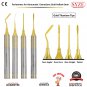 Periotomes for Atraumatic Extractions Gold with Titanium tip Tooth Root Tissues Extraction Tool 4PCS