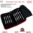 Dental Pick & Probe Calculus Plaque Floss Remover + Mirror Tooth Cleaning Tools