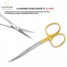 Dental LA Grange Gum Scissor Tissue Suture Curved Scissor 11.5cm Gold Handles CE