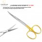 Dental LA Grange Gum Scissor Tissue Suture Curved Scissor 11.5cm Gold Handles CE
