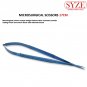 Castroviejo Straight Microsurgical Blue Titanium Coated Tissue Suture Scissors
