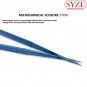 Castroviejo Straight Microsurgical Blue Titanium Coated Tissue Suture Scissors