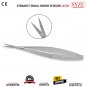 Castroviejo Micro Straight Surgical Spring Scissor 11cm Silver Sharp Scissors