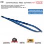 Castroviejo Microsurgery Needle Holder Straight 17CM TC Blue Titanium Coated CE
