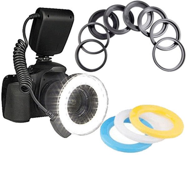 Macro Close Up Lighting 48 LED Video Ring Flash Light For Nikon Canon DSLR Camera