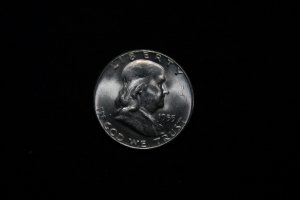 1955 FRANKLIN 90% Silver Half Dollar Gem BU from MInt Roll