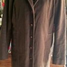 Women's Gap Long Winter Coat Size Large Suede Like Fabric