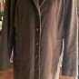 Women's Gap Long Winter Coat Size Large Suede Like Fabric