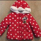 Little Girls Disney Minnie Mouse Winter Coat Size 5/6