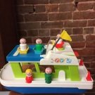 Vintage 1972 Fisher Price Houseboat With 5 Little People. Mid Century Toy
