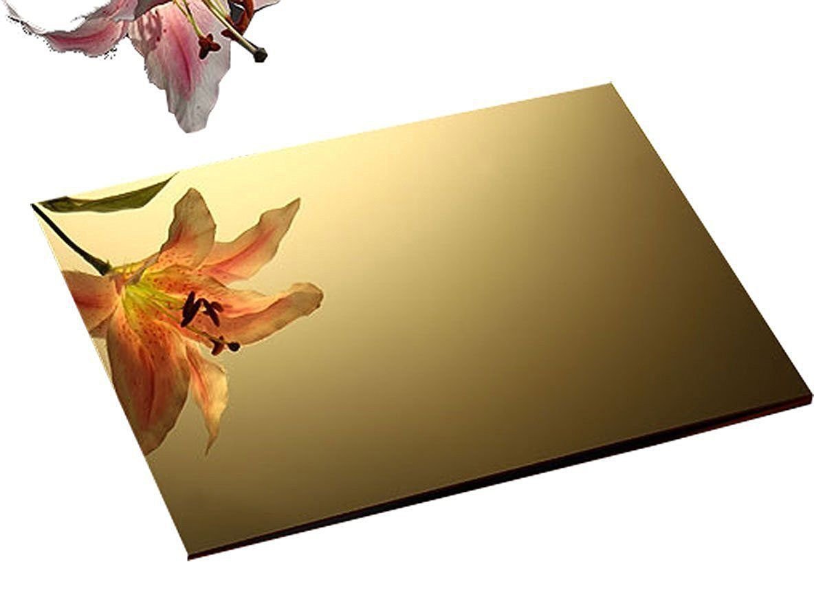 Acrylic Plastic Mirrored Sheet Wall Gym Vanity Garden Safety Mirror 12x12 Gold
