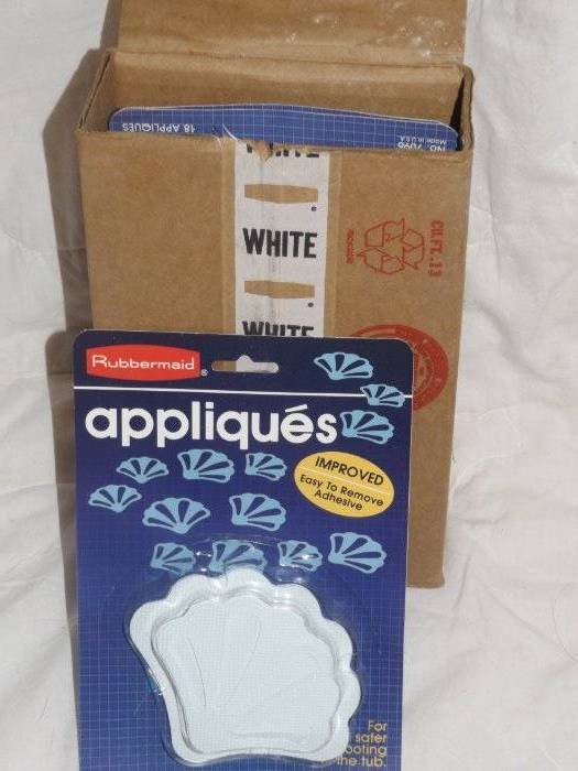 Rubbermaid Bathtub Appliques Vintage NEW BOX 6 Package LOT Bulk WHITE
