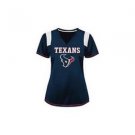 Nfl Women's Houston Texans Shimmer Top - Blue - Size: Medium