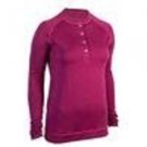 Showers Pass Women's Long Sleeve Bamboo Merino Henley Shirt, Medium, Plum