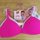 Hanes Girls Molded Wirefree Bra 2-Pack_WHT/Bubbly Pink_36