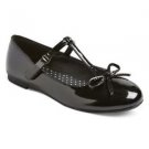 Cat & Jack Girls' Bettie Patent T-strap Ballet Flats - Black - Size: 5
