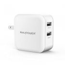 RAVPower 24W 2.4A per port Foldable Plug Dual USB Travel Wall Charger iPhone