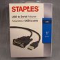 Staples USB to Serial Adapter 1' Cable Win/Mac Modem Connection Handhelds Camera