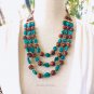 Nepalese Red Coral Turquoise Tribal Necklace