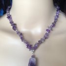 Amethyst and Chevron Amethyst Necklace