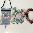Self Love Relationsip Aid Crystal Pouch + Mookaite Bracelet