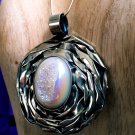 Rainbow Aura Quartz Artisan Handmade Pendant 925 Silver Statement Jewelry Piece