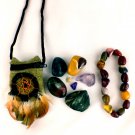 Cellular Renewal Deep Healing Crystal Pouch + Mookaite Bracelet