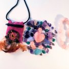 Stress relief & Anxiety Crystal Healing Pouch + Rose Quartz Bracelet