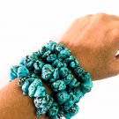 Blue Howlite Nugget Bracelet Beautiful and Unique