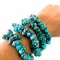 Blue Howlite Nugget Bracelet Beautiful and Unique