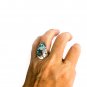 Genuine Bisbee Turquoise Ring Size 7 Sterling Silver