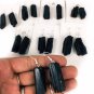 Black Tourmaline Rough Earrings Protection Jewelry