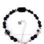 Black Tourmaline Bracelet 925 Sterling Silver Design #1
