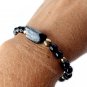 Black Tourmaline Bracelet 925 Sterling Silver Design #1