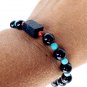 Black Tourmaline Bracelet 925 Sterling Silver Design #3