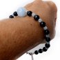 Shungite Bracelet Aquamarine 925 Sterling Silver