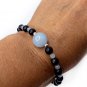 Shungite Bracelet Aquamarine 925 Sterling Silver