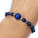 Shungite Bracelet Lapis Lazuli 925 Sterling Silver