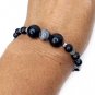 Shungite Bracelet Lapis Lazuli 925 Sterling Silver