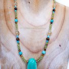 Green Prosperity Crystal Healing Necklace 925 Sterling Silver