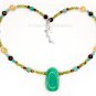Green Prosperity Crystal Healing Necklace 925 Sterling Silver