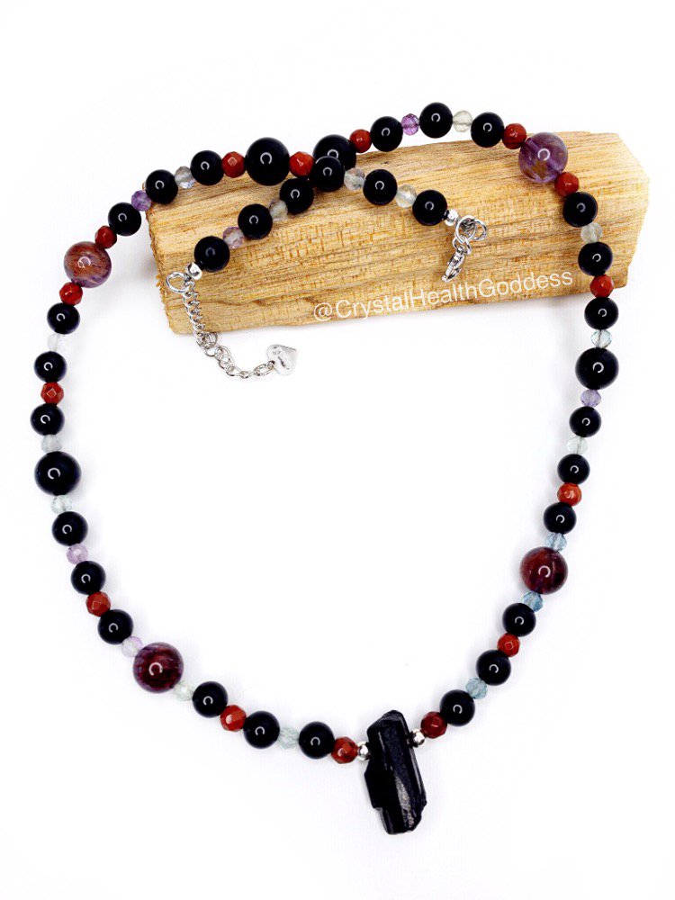 Protection Crystals Necklace 925 Sterling Silver